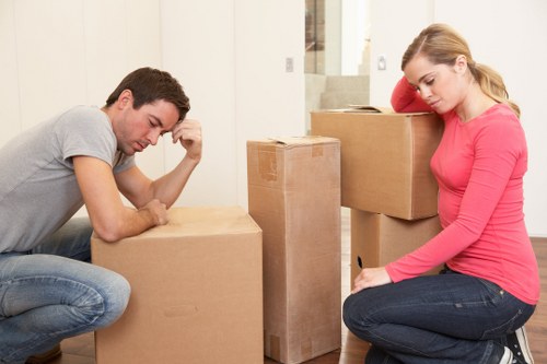 Interior view of a secure furniture storage facility in Chelsea